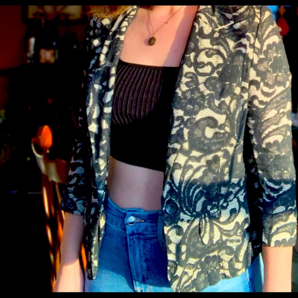 Lace blazer